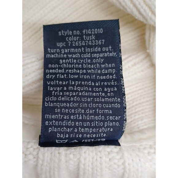 Faded Glory Crochet Sweater White Pullover Collared Sz XXL 20 - Picture 9 of 9